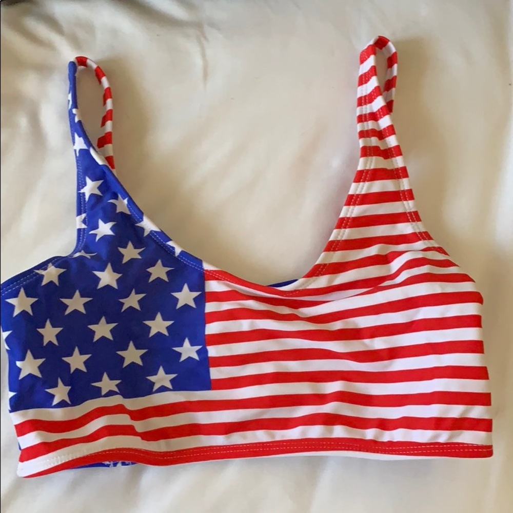 American flag swim top
